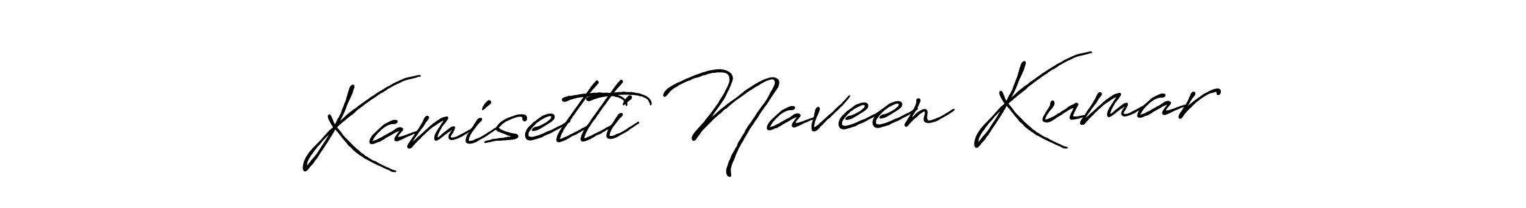 How to make Kamisetti Naveen Kumar name signature. Use Antro_Vectra_Bolder style for creating short signs online. This is the latest handwritten sign. Kamisetti Naveen Kumar signature style 7 images and pictures png