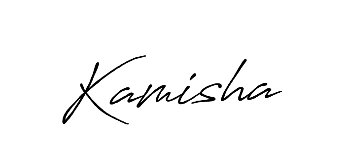 Design your own signature with our free online signature maker. With this signature software, you can create a handwritten (Antro_Vectra_Bolder) signature for name Kamisha. Kamisha signature style 7 images and pictures png