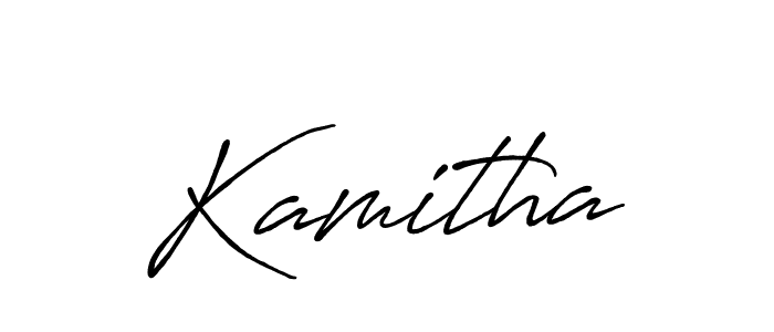 How to make Kamitha signature? Antro_Vectra_Bolder is a professional autograph style. Create handwritten signature for Kamitha name. Kamitha signature style 7 images and pictures png