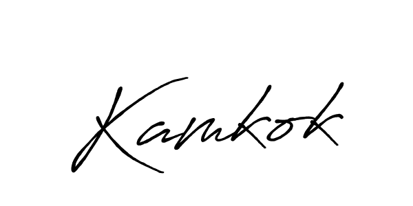 Make a beautiful signature design for name Kamkok. With this signature (Antro_Vectra_Bolder) style, you can create a handwritten signature for free. Kamkok signature style 7 images and pictures png