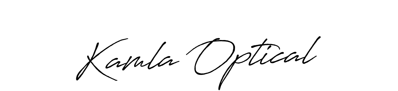 Create a beautiful signature design for name Kamla Optical. With this signature (Antro_Vectra_Bolder) fonts, you can make a handwritten signature for free. Kamla Optical signature style 7 images and pictures png