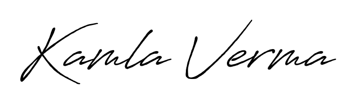 A dynamic signature style for Kamla Verma using Antro_Vectra_Bolder script. Designed to look authentic, handwritten, and professional. Kamla Verma signature style 7 images and pictures png