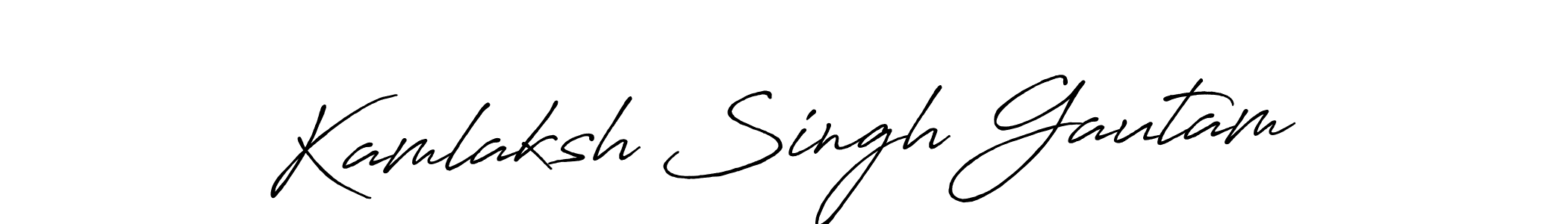 Also we have Kamlaksh Singh Gautam name is the best signature style. Create professional handwritten signature collection using Antro_Vectra_Bolder autograph style. Kamlaksh Singh Gautam signature style 7 images and pictures png