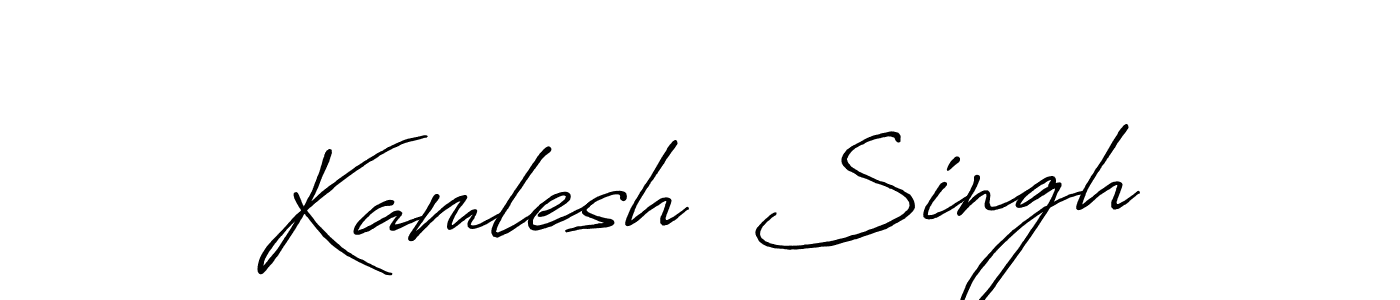 Kamlesh  Singh stylish signature style. Best Handwritten Sign (Antro_Vectra_Bolder) for my name. Handwritten Signature Collection Ideas for my name Kamlesh  Singh. Kamlesh  Singh signature style 7 images and pictures png
