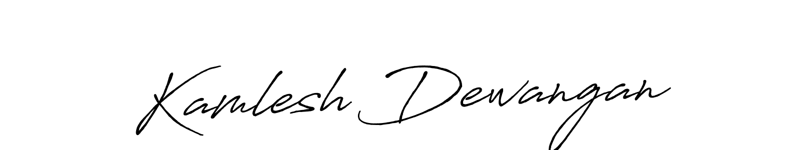 Create a beautiful signature design for name Kamlesh Dewangan. With this signature (Antro_Vectra_Bolder) fonts, you can make a handwritten signature for free. Kamlesh Dewangan signature style 7 images and pictures png