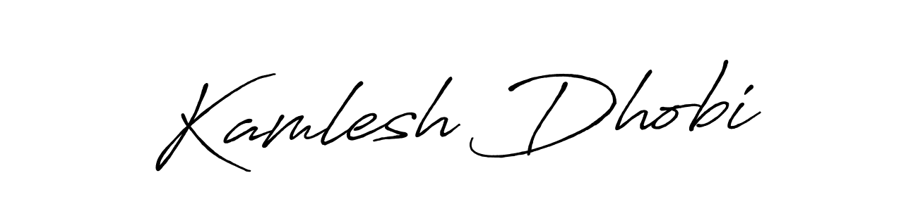 if you are searching for the best signature style for your name Kamlesh Dhobi. so please give up your signature search. here we have designed multiple signature styles  using Antro_Vectra_Bolder. Kamlesh Dhobi signature style 7 images and pictures png