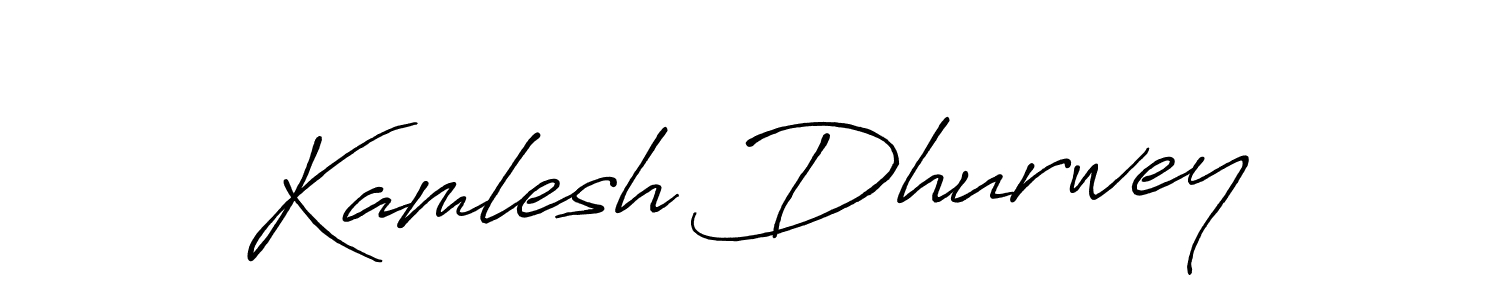Kamlesh Dhurwey stylish signature style. Best Handwritten Sign (Antro_Vectra_Bolder) for my name. Handwritten Signature Collection Ideas for my name Kamlesh Dhurwey. Kamlesh Dhurwey signature style 7 images and pictures png