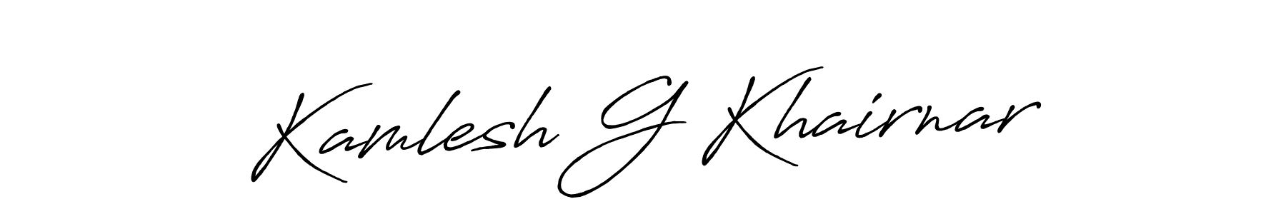 Also we have Kamlesh G Khairnar name is the best signature style. Create professional handwritten signature collection using Antro_Vectra_Bolder autograph style. Kamlesh G Khairnar signature style 7 images and pictures png