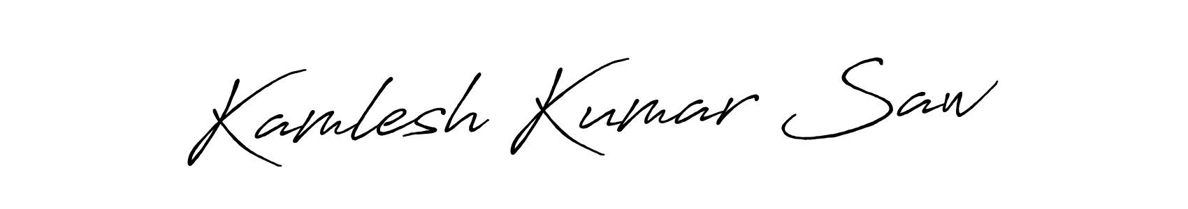 How to make Kamlesh Kumar Saw name signature. Use Antro_Vectra_Bolder style for creating short signs online. This is the latest handwritten sign. Kamlesh Kumar Saw signature style 7 images and pictures png