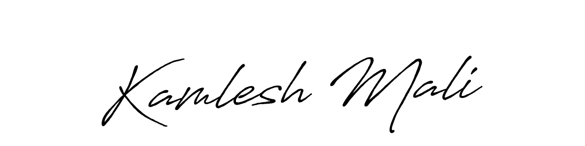 Also we have Kamlesh Mali name is the best signature style. Create professional handwritten signature collection using Antro_Vectra_Bolder autograph style. Kamlesh Mali signature style 7 images and pictures png