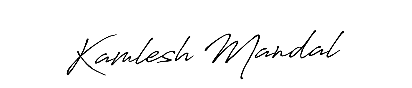 Use a signature maker to create a handwritten signature online. With this signature software, you can design (Antro_Vectra_Bolder) your own signature for name Kamlesh Mandal. Kamlesh Mandal signature style 7 images and pictures png