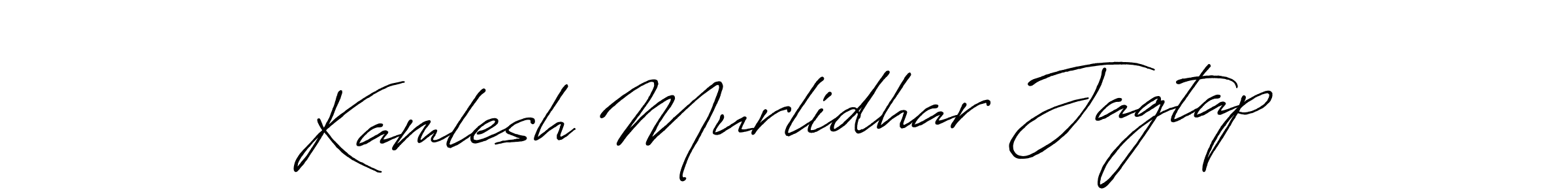 How to make Kamlesh Murlidhar Jagtap name signature. Use Antro_Vectra_Bolder style for creating short signs online. This is the latest handwritten sign. Kamlesh Murlidhar Jagtap signature style 7 images and pictures png