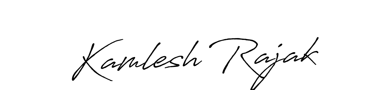 Kamlesh Rajak stylish signature style. Best Handwritten Sign (Antro_Vectra_Bolder) for my name. Handwritten Signature Collection Ideas for my name Kamlesh Rajak. Kamlesh Rajak signature style 7 images and pictures png