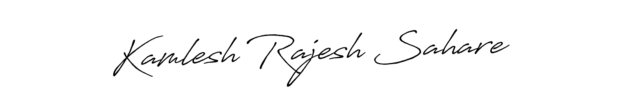 How to Draw Kamlesh Rajesh Sahare signature style? Antro_Vectra_Bolder is a latest design signature styles for name Kamlesh Rajesh Sahare. Kamlesh Rajesh Sahare signature style 7 images and pictures png