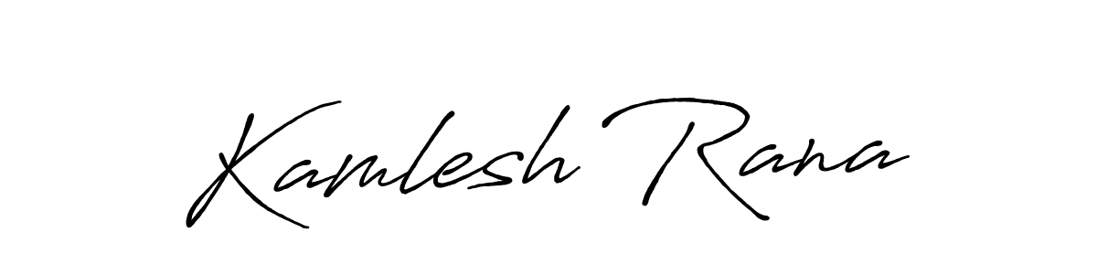 Design your own signature with our free online signature maker. With this signature software, you can create a handwritten (Antro_Vectra_Bolder) signature for name Kamlesh Rana. Kamlesh Rana signature style 7 images and pictures png