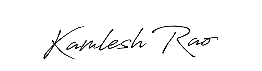 How to make Kamlesh Rao signature? Antro_Vectra_Bolder is a professional autograph style. Create handwritten signature for Kamlesh Rao name. Kamlesh Rao signature style 7 images and pictures png