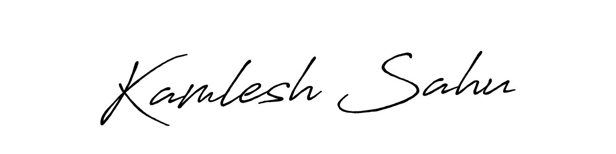 You should practise on your own different ways (Antro_Vectra_Bolder) to write your name (Kamlesh Sahu) in signature. don't let someone else do it for you. Kamlesh Sahu signature style 7 images and pictures png