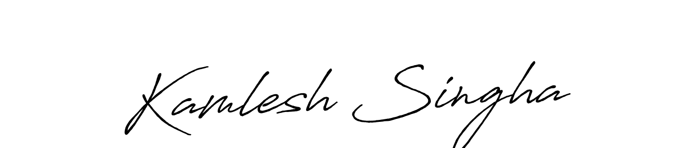 How to Draw Kamlesh Singha signature style? Antro_Vectra_Bolder is a latest design signature styles for name Kamlesh Singha. Kamlesh Singha signature style 7 images and pictures png