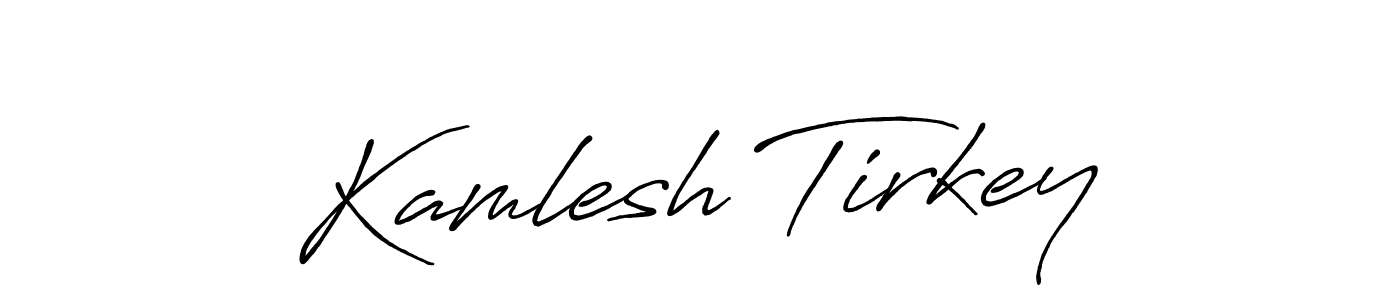 Make a beautiful signature design for name Kamlesh Tirkey. With this signature (Antro_Vectra_Bolder) style, you can create a handwritten signature for free. Kamlesh Tirkey signature style 7 images and pictures png