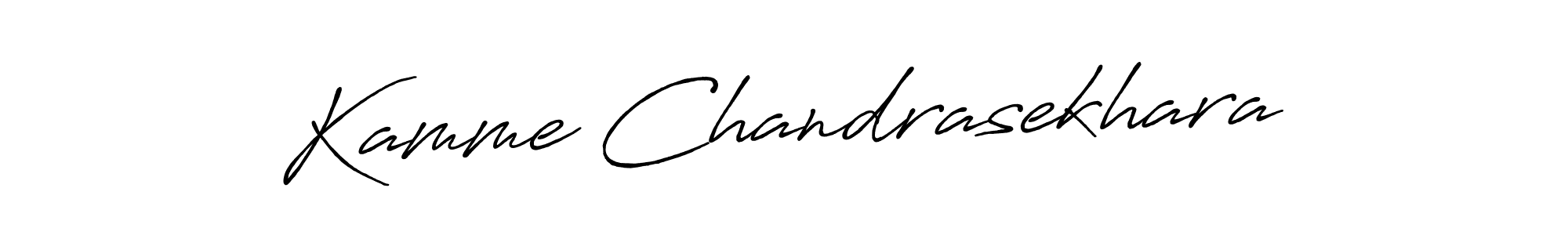 Make a beautiful signature design for name Kamme Chandrasekhara. With this signature (Antro_Vectra_Bolder) style, you can create a handwritten signature for free. Kamme Chandrasekhara signature style 7 images and pictures png