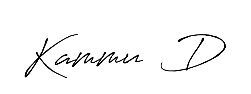 Create a beautiful signature design for name Kammu  D. With this signature (Antro_Vectra_Bolder) fonts, you can make a handwritten signature for free. Kammu  D signature style 7 images and pictures png