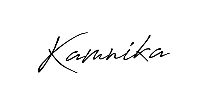 How to make Kamnika name signature. Use Antro_Vectra_Bolder style for creating short signs online. This is the latest handwritten sign. Kamnika signature style 7 images and pictures png