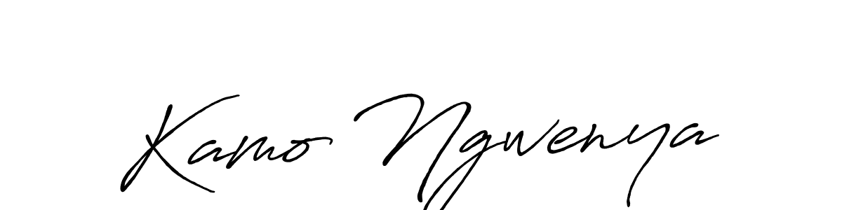 Make a beautiful signature design for name Kamo Ngwenya. With this signature (Antro_Vectra_Bolder) style, you can create a handwritten signature for free. Kamo Ngwenya signature style 7 images and pictures png