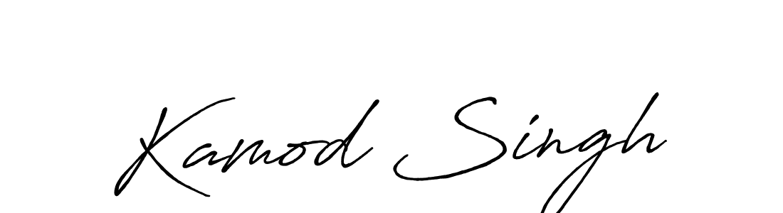 Make a beautiful signature design for name Kamod Singh. With this signature (Antro_Vectra_Bolder) style, you can create a handwritten signature for free. Kamod Singh signature style 7 images and pictures png