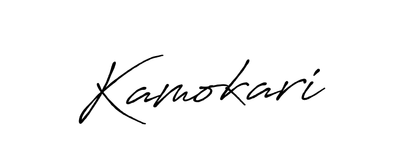 How to make Kamokari name signature. Use Antro_Vectra_Bolder style for creating short signs online. This is the latest handwritten sign. Kamokari signature style 7 images and pictures png