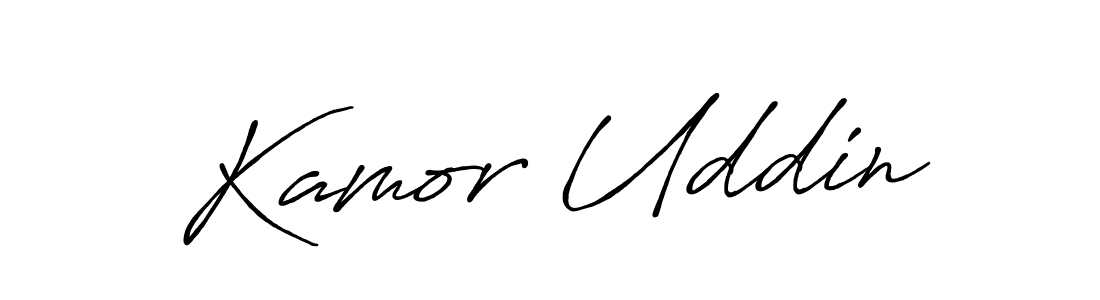How to make Kamor Uddin name signature. Use Antro_Vectra_Bolder style for creating short signs online. This is the latest handwritten sign. Kamor Uddin signature style 7 images and pictures png