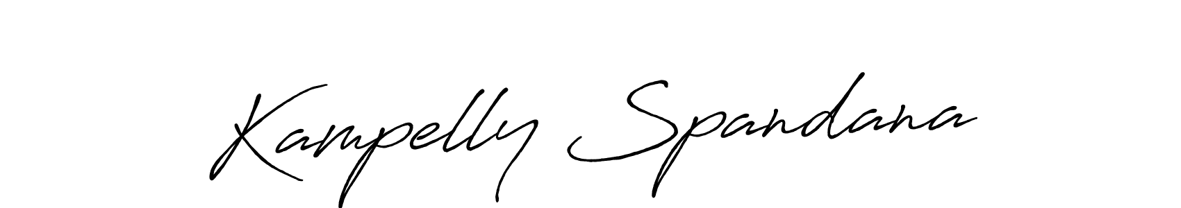 Create a beautiful signature design for name Kampelly Spandana. With this signature (Antro_Vectra_Bolder) fonts, you can make a handwritten signature for free. Kampelly Spandana signature style 7 images and pictures png