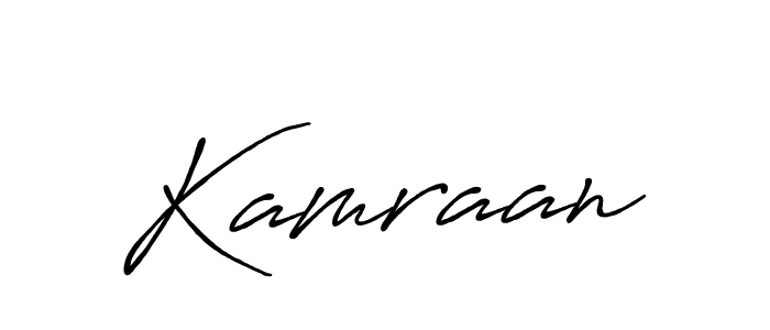 Kamraan stylish signature style. Best Handwritten Sign (Antro_Vectra_Bolder) for my name. Handwritten Signature Collection Ideas for my name Kamraan. Kamraan signature style 7 images and pictures png