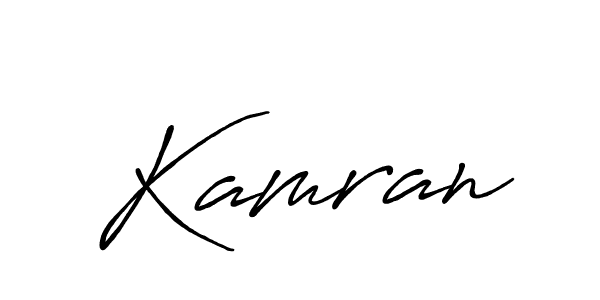How to make Kamran signature? Antro_Vectra_Bolder is a professional autograph style. Create handwritten signature for Kamran name. Kamran signature style 7 images and pictures png