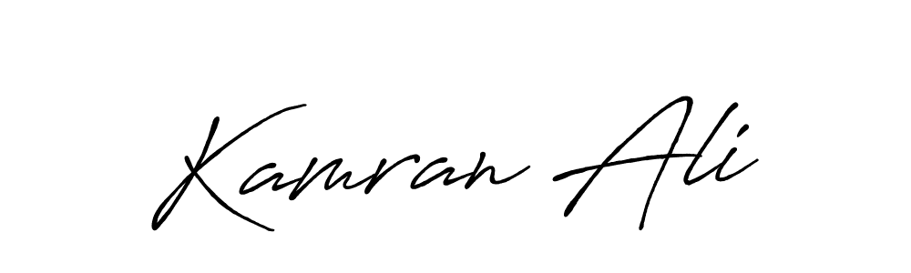 Kamran Ali stylish signature style. Best Handwritten Sign (Antro_Vectra_Bolder) for my name. Handwritten Signature Collection Ideas for my name Kamran Ali. Kamran Ali signature style 7 images and pictures png