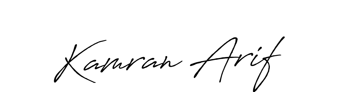 Create a beautiful signature design for name Kamran Arif. With this signature (Antro_Vectra_Bolder) fonts, you can make a handwritten signature for free. Kamran Arif signature style 7 images and pictures png