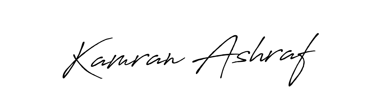 How to Draw Kamran Ashraf signature style? Antro_Vectra_Bolder is a latest design signature styles for name Kamran Ashraf. Kamran Ashraf signature style 7 images and pictures png