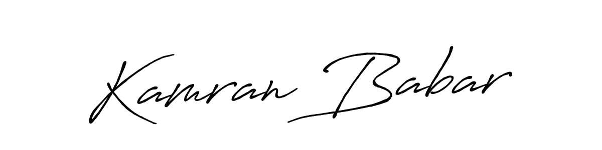 Kamran Babar stylish signature style. Best Handwritten Sign (Antro_Vectra_Bolder) for my name. Handwritten Signature Collection Ideas for my name Kamran Babar. Kamran Babar signature style 7 images and pictures png