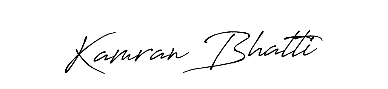 Create a beautiful signature design for name Kamran Bhatti. With this signature (Antro_Vectra_Bolder) fonts, you can make a handwritten signature for free. Kamran Bhatti signature style 7 images and pictures png