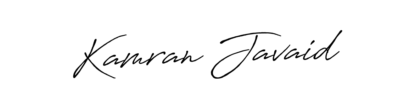 Use a signature maker to create a handwritten signature online. With this signature software, you can design (Antro_Vectra_Bolder) your own signature for name Kamran Javaid. Kamran Javaid signature style 7 images and pictures png