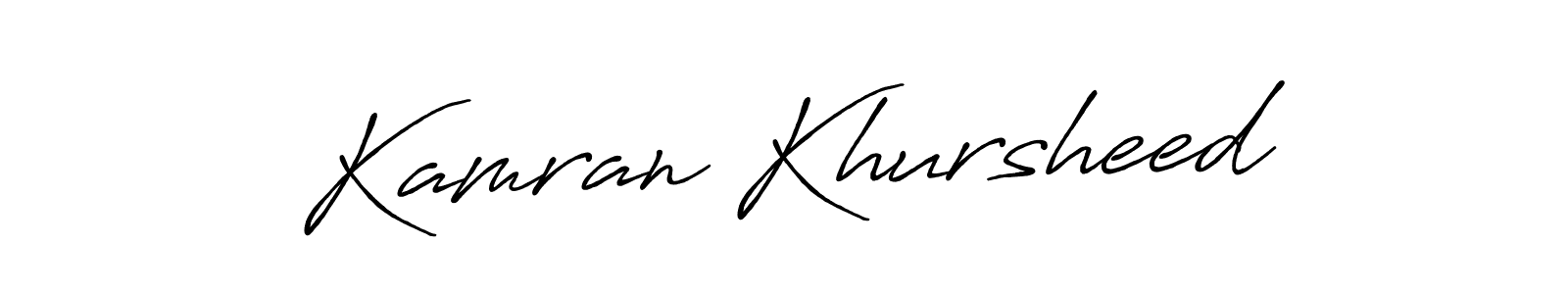 Also we have Kamran Khursheed name is the best signature style. Create professional handwritten signature collection using Antro_Vectra_Bolder autograph style. Kamran Khursheed signature style 7 images and pictures png