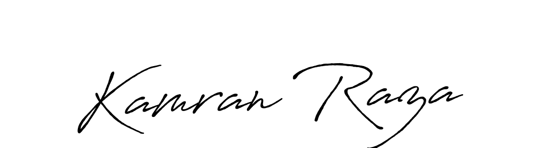 Design your own signature with our free online signature maker. With this signature software, you can create a handwritten (Antro_Vectra_Bolder) signature for name Kamran Raza. Kamran Raza signature style 7 images and pictures png