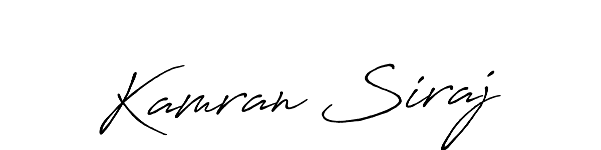 Similarly Antro_Vectra_Bolder is the best handwritten signature design. Signature creator online .You can use it as an online autograph creator for name Kamran Siraj. Kamran Siraj signature style 7 images and pictures png