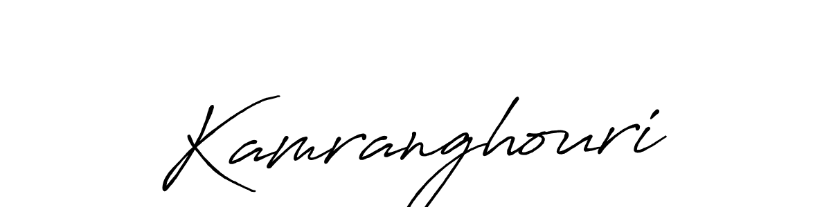 Make a beautiful signature design for name Kamranghouri. With this signature (Antro_Vectra_Bolder) style, you can create a handwritten signature for free. Kamranghouri signature style 7 images and pictures png