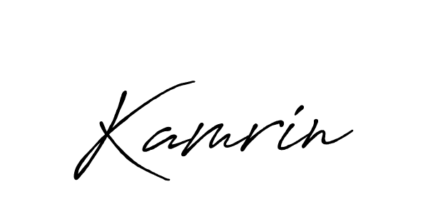 Use a signature maker to create a handwritten signature online. With this signature software, you can design (Antro_Vectra_Bolder) your own signature for name Kamrin. Kamrin signature style 7 images and pictures png