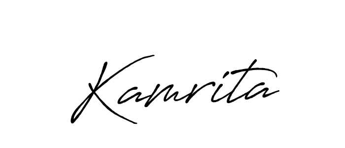 How to make Kamrita signature? Antro_Vectra_Bolder is a professional autograph style. Create handwritten signature for Kamrita name. Kamrita signature style 7 images and pictures png
