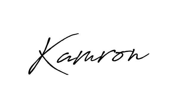 Kamron stylish signature style. Best Handwritten Sign (Antro_Vectra_Bolder) for my name. Handwritten Signature Collection Ideas for my name Kamron. Kamron signature style 7 images and pictures png