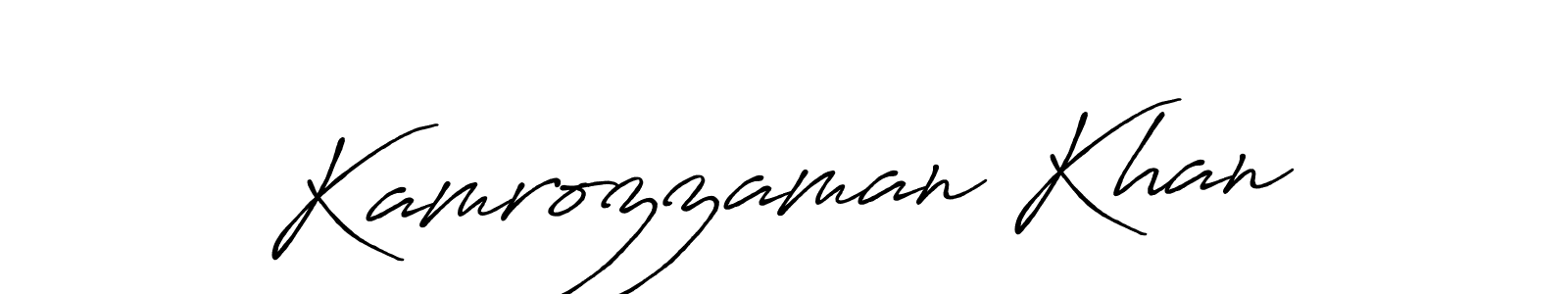 Also we have Kamrozzaman Khan name is the best signature style. Create professional handwritten signature collection using Antro_Vectra_Bolder autograph style. Kamrozzaman Khan signature style 7 images and pictures png