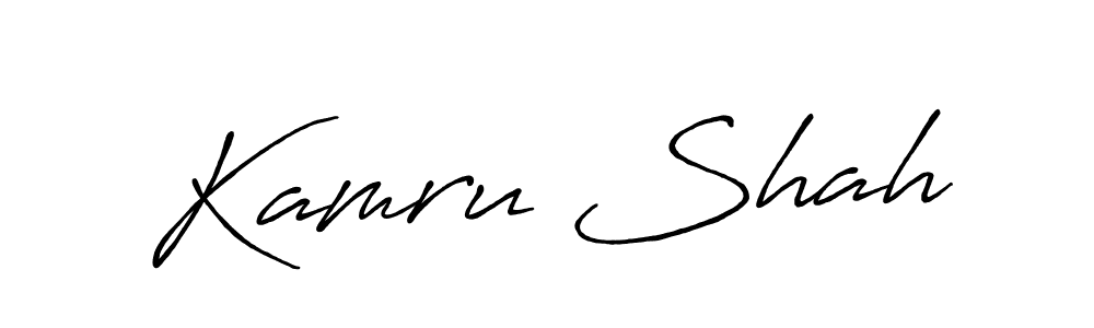 You should practise on your own different ways (Antro_Vectra_Bolder) to write your name (Kamru Shah) in signature. don't let someone else do it for you. Kamru Shah signature style 7 images and pictures png