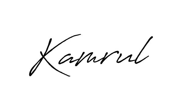 Design your own signature with our free online signature maker. With this signature software, you can create a handwritten (Antro_Vectra_Bolder) signature for name Kamrul. Kamrul signature style 7 images and pictures png