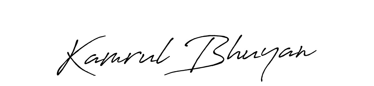 Design your own signature with our free online signature maker. With this signature software, you can create a handwritten (Antro_Vectra_Bolder) signature for name Kamrul Bhuyan. Kamrul Bhuyan signature style 7 images and pictures png